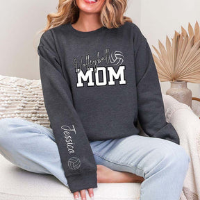 Personalized Volleyball Mom Kid Name Sweatshirt