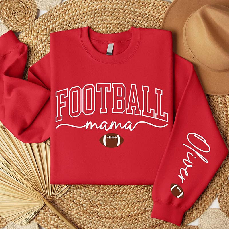 Personalize Football Season Mama Sweatshirt
