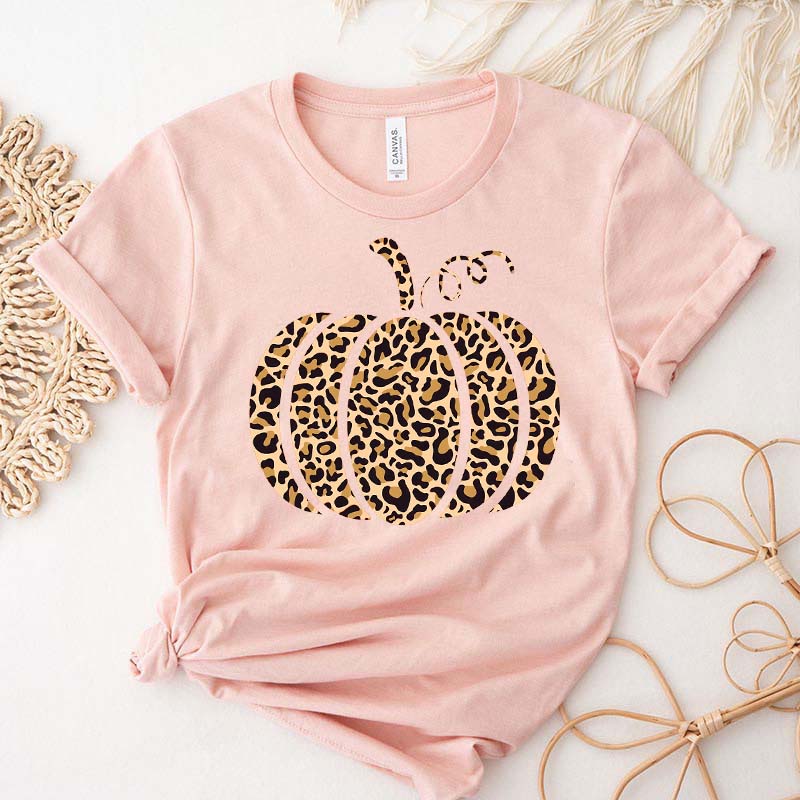 Leopard Pumpkin Thankful T-Shirt