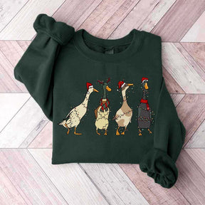 Christmas Ducks Farm Lover Sweatshirt