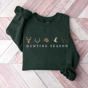 Retro Hunting Season Minimal Deer Duck Sweatshirt