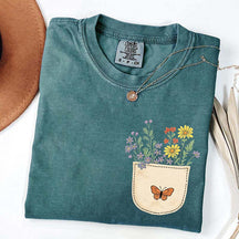 Wild Flowers Pocket Comfort Color T-Shirt