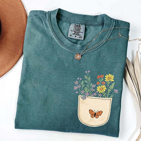 Wild Flowers Pocket Comfort Color T-Shirt