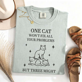 Retro Three Cats Graphic People T-Shirt