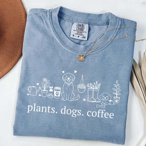 Plant and Dog Lover Summer T-Shirt