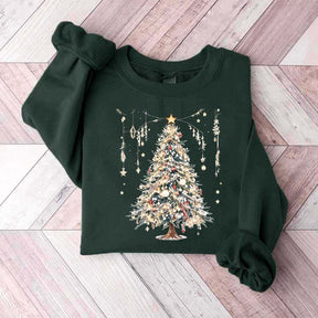Cute Christmas Tree Vintage Sweatshirt