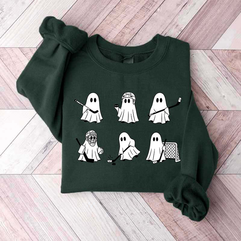 Ghost Hockey Halloween Sweatshirt