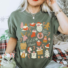 Vintage Christmas Doodles T-Shirt