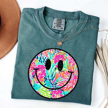 Comfort Colors Smiley Face Beach Vibes T-Shirt