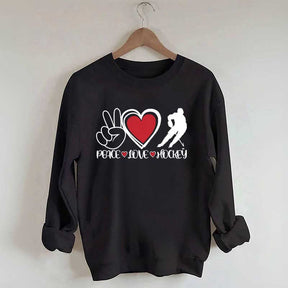 Peace Love Hockey Sweatshirt