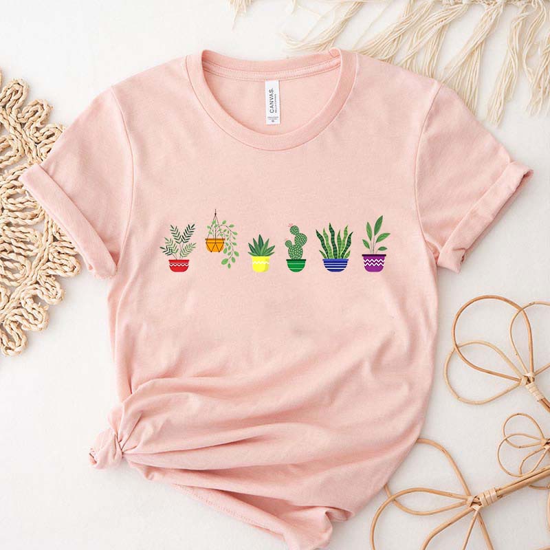 Gender Neutral Cute Rainbow Plant T-Shirt