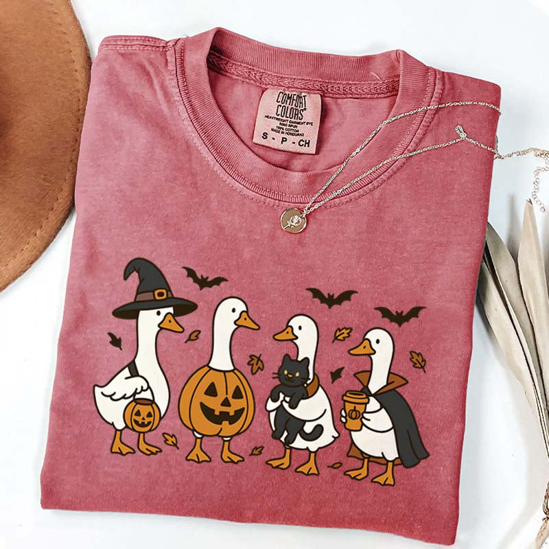 Halloween Ghost Pumpkin Bat Cat T-Shirt