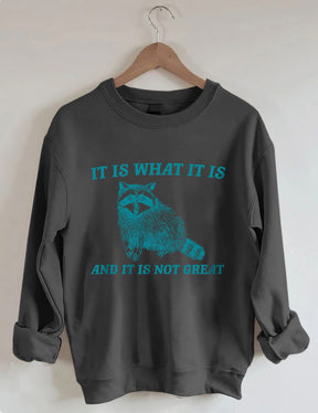 It Is What It Is And It Is Not Great Sweatshirt