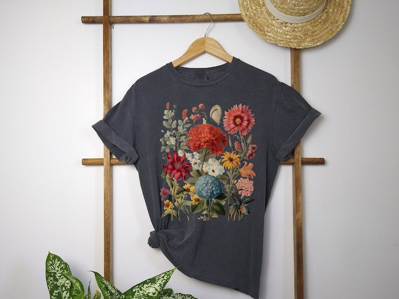 Boho Wildflowers Cottagecore Shirt Gift For Her