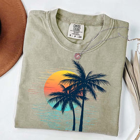 Retro Tropical Sunset T-Shirt