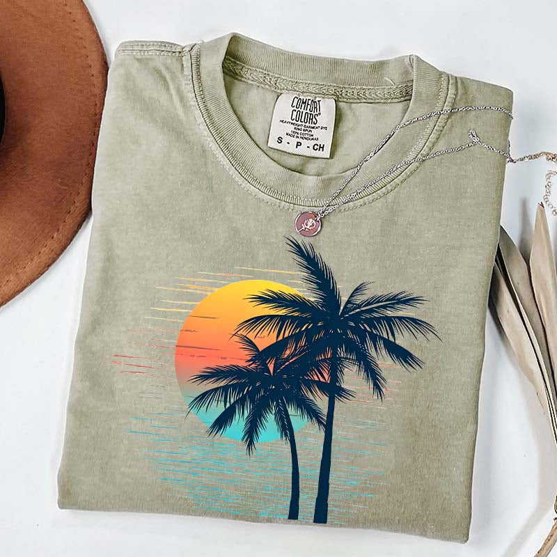 Retro Tropical Sunset T-Shirt
