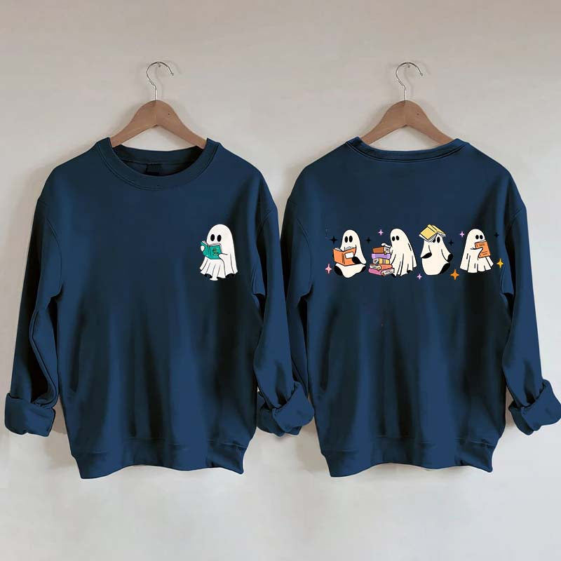 Little Ghosts Reading Books Sweatshirt