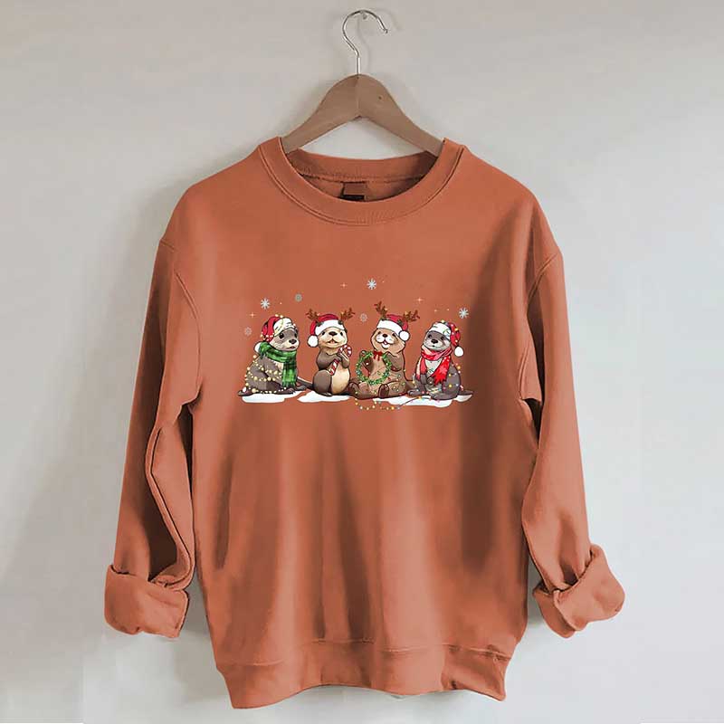 Christmas Otters Sweatshirt