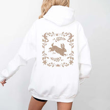 Cute Cottagecore Rabbit Floral Hoodie