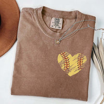 Retro Heart Softball T-Shirt