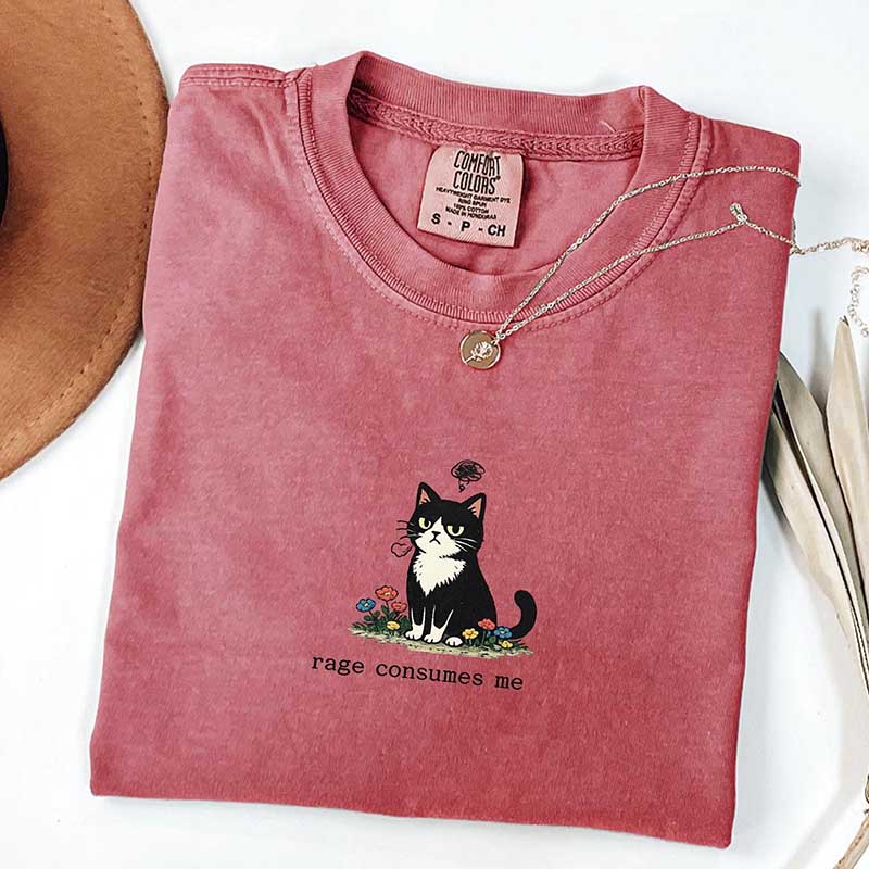 Funny Cat Meme Floral T-Shirt