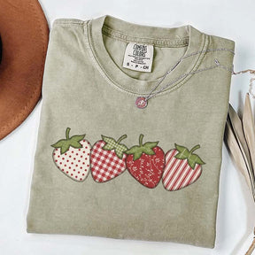 Vintage Strawberry Printed T-Shirt