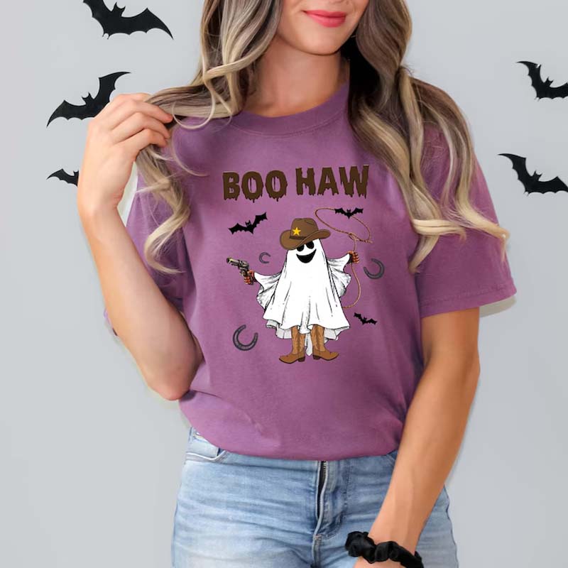 Comfort Colors Boo Haw Ghost Cowboy T-Shirt
