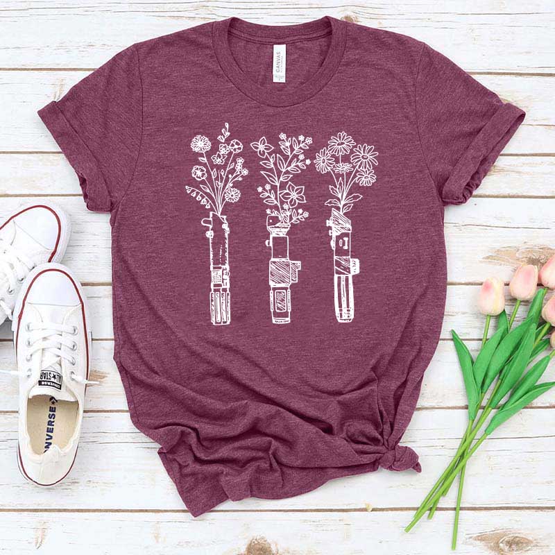 Floral Lightsaber Star Wars T-Shirt