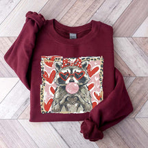 Valentine Raccoon Sweatshirt
