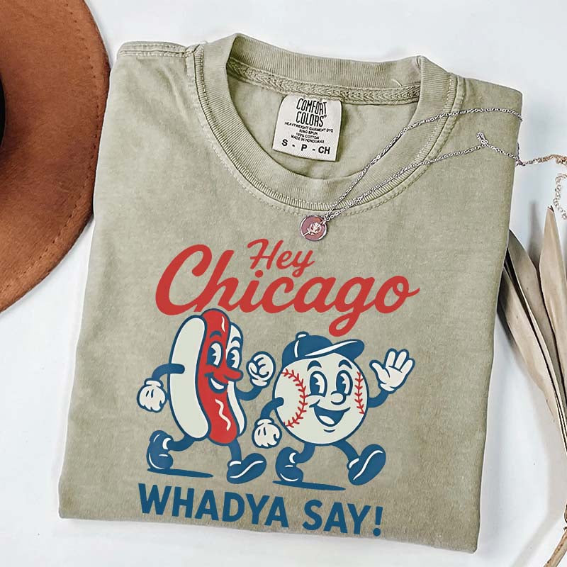 Hey Chicago Funny Baseball T-Shirt