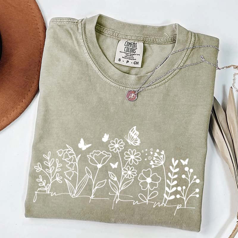 Comfort Color Simple Wild Flowers T-Shirt