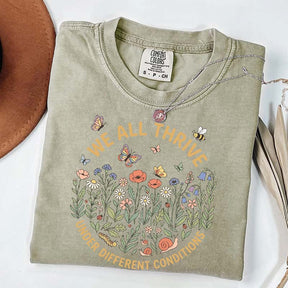 Neurodiversity Awareness Retro Wildflowers T-Shirt