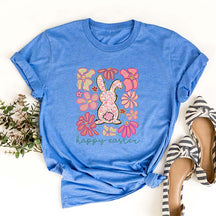 Happy Easter Bunny Floral T-Shirt