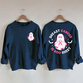 Ghost Ribbon Breast Cancer Is Boo Sheet Sweatshirt