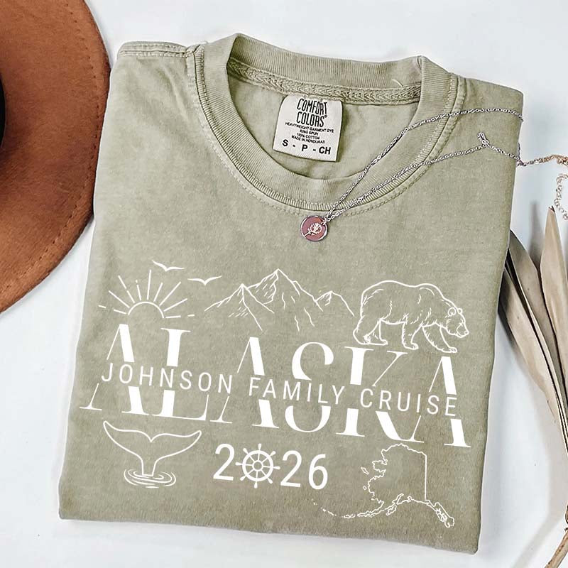 Custom Alaska Cruise Group Matching Vacation T-Shirt