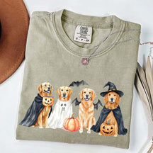 Halloween Golden Retriever Bat T-Shirt