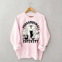 Purranormal Cativity Spooky Ghost Cat Sweatshirt