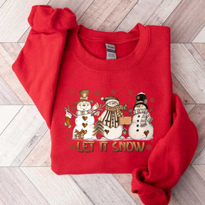 Snowman Christmas Let It Snow Sweatshirt