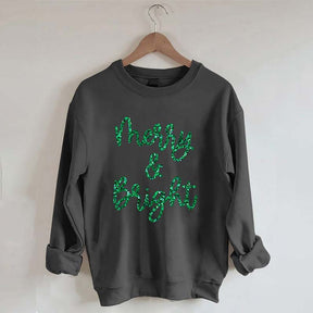 Sparkly Glitter Merry And Bright Sweatshirt