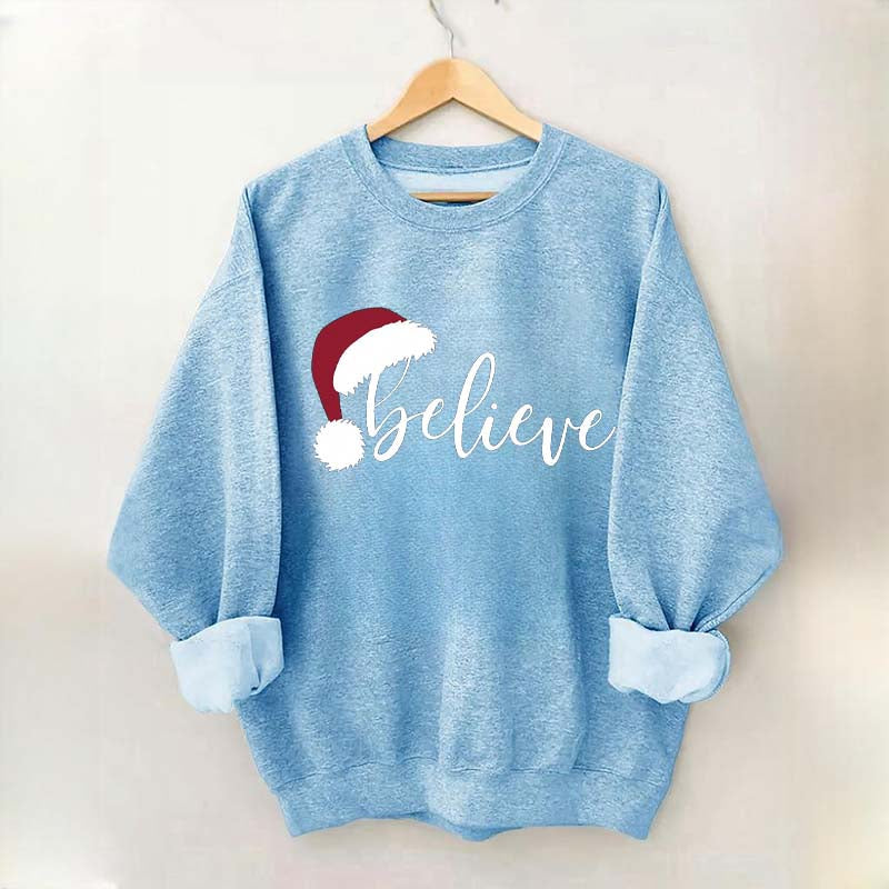 Letter Print Christmas Sweatshirt