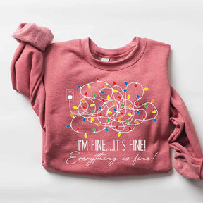 Im Fine Its Fine Everything Is Fine Christmas Sweatshirt