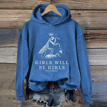 Girls Will Be Girls Funny Praying Mantis Hoodie