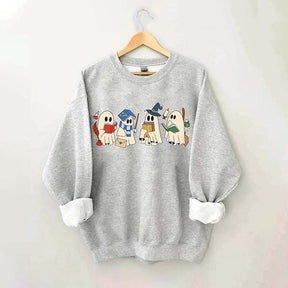 Halloween Ghosts Reading Book Sweatshirt