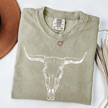 Comfort Colors Boho Cow Skull T-Shirt