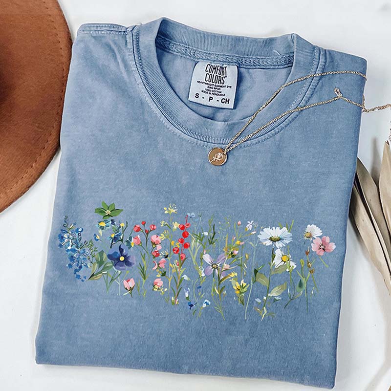 Retro Nature Spring Cottagecore Boho Flower T-Shirt
