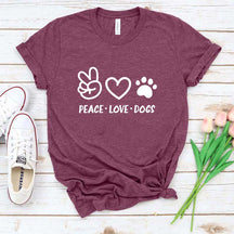 Peace Love Dogs Cute T-Shirt
