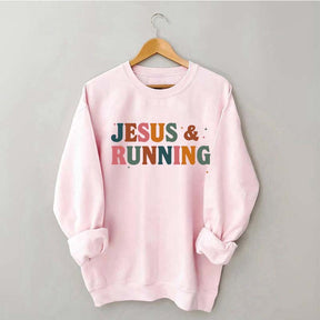 Jesus Running Marathoner Sweatshirt