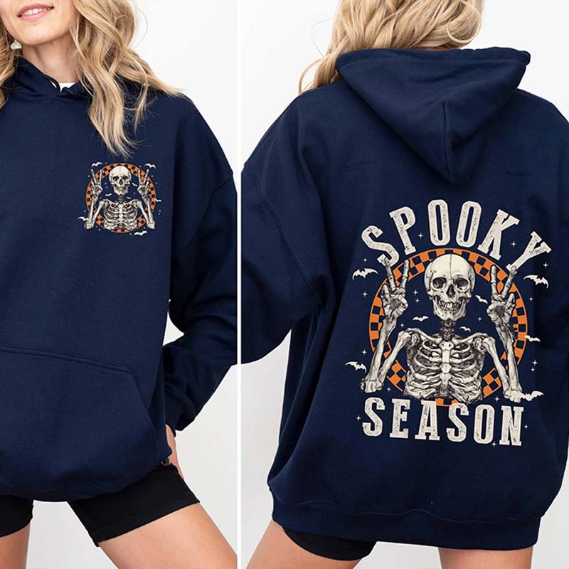 Spooky Season Skeleton Halloween Party Hoodie
