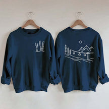 Minimalist Ski Design Sweatshirt