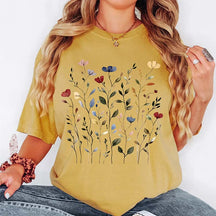Comfort Colors Vintage Pressed Flowers T-Shirt